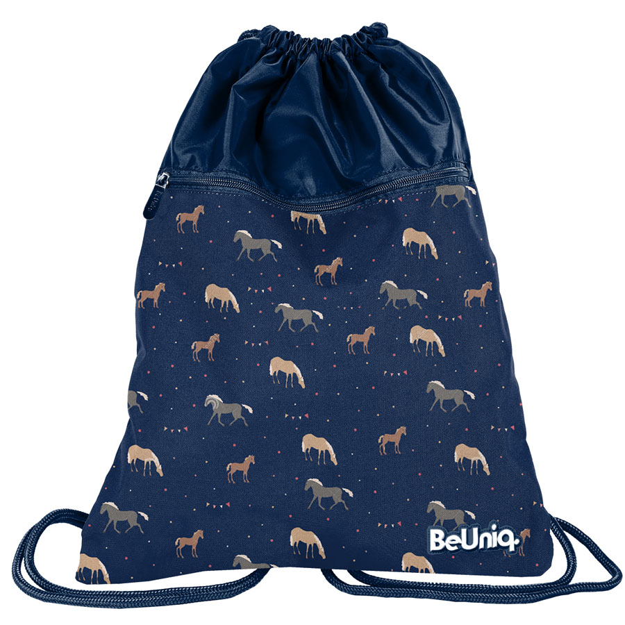 BU22HO-713_1 Worek na obuwie premium Horses BeUniq - obrazek 1