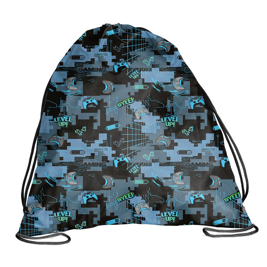 BU25GR-714_5903162139906_1 Worek na obuwie Blue Pixel pattern BeUniq - obrazek 1