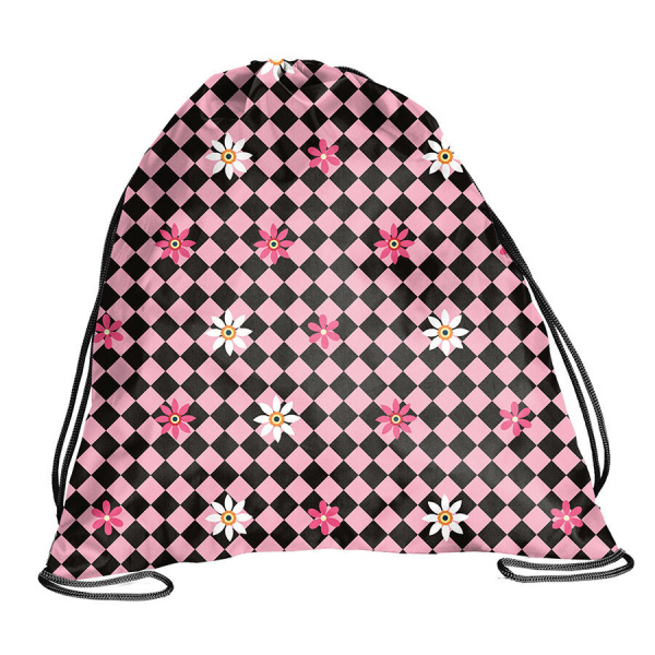 Worek na obuwie  Pink floral check różowa ktarka  BeUniq