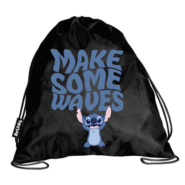 Worek na obuwie czarny Make some waves Stitch BeUniq
