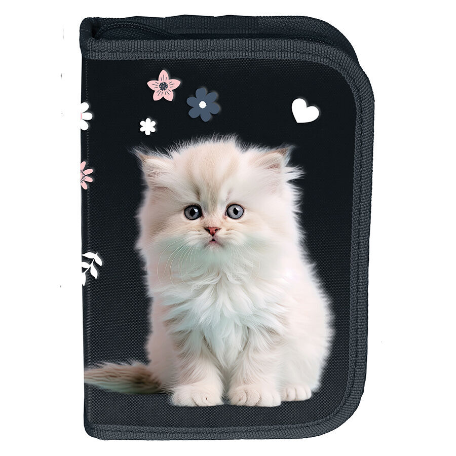 PP25CO-P001BW_5903162137063_1 Piórnik bez wyposażenia Little white cat Kotek Paso - obrazek 1