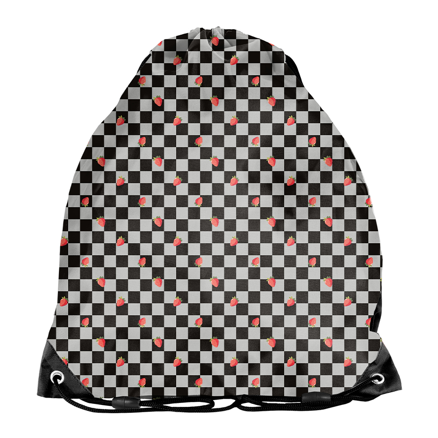 BU26TR-712_5903162142883_1 Worek na obuwie Strawberry Check BeUniq - obrazek 1