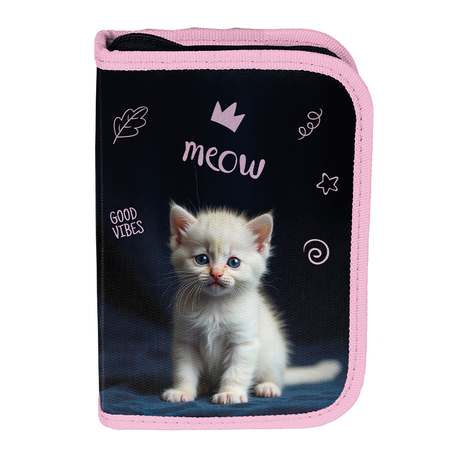PP26CD-P001_5903162144917_1 Piórnik z wyposażeniem White Kitty Paso - obrazek 1